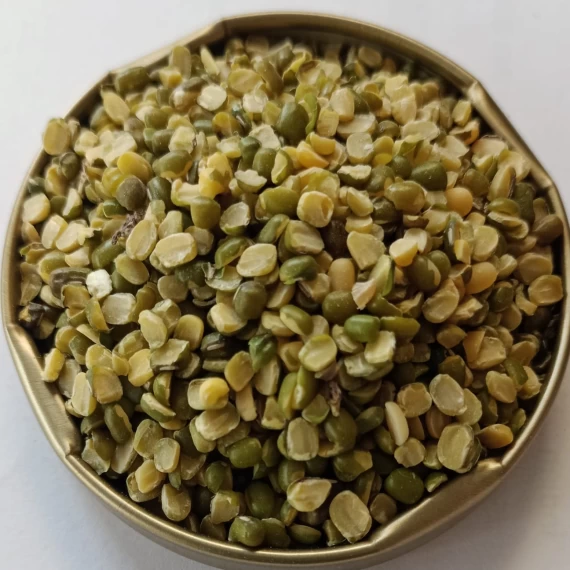 Hand pound Greengram dal with husk (Moong dal)